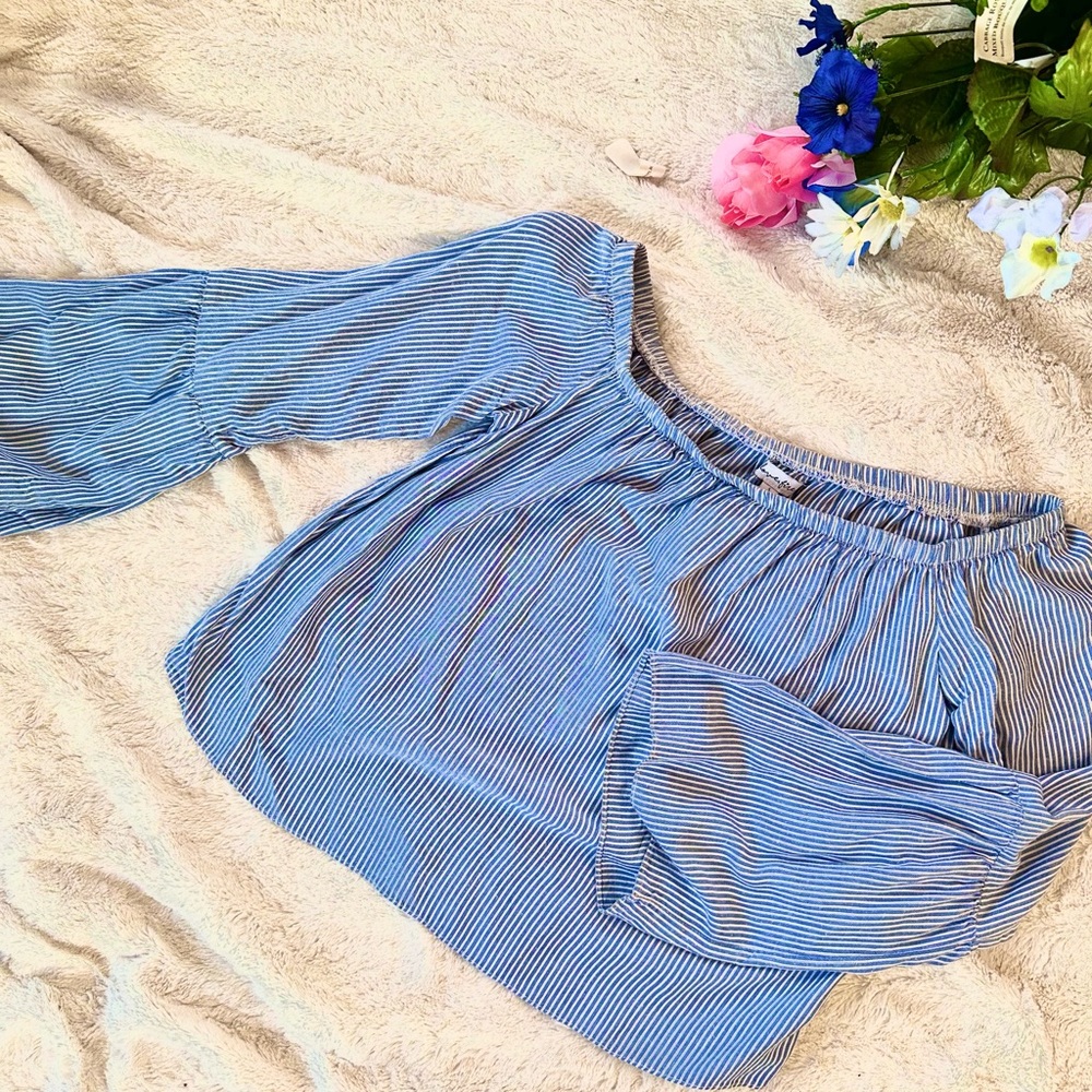 Stripe Off Shoulder Top